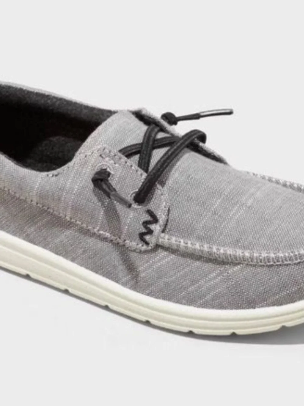 Cat & Jack Kids' Briar Slip-On Sneakers, Size 1, Medium - Charcoal Gray: Elastic